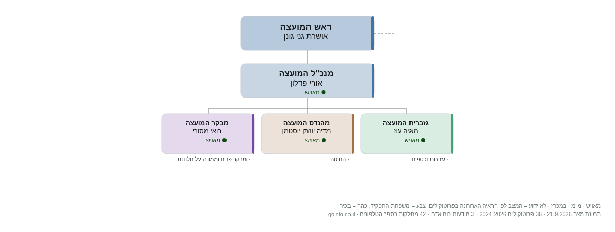 דרום השרון - מבנה ארגוני: ראש העיר, מנכ