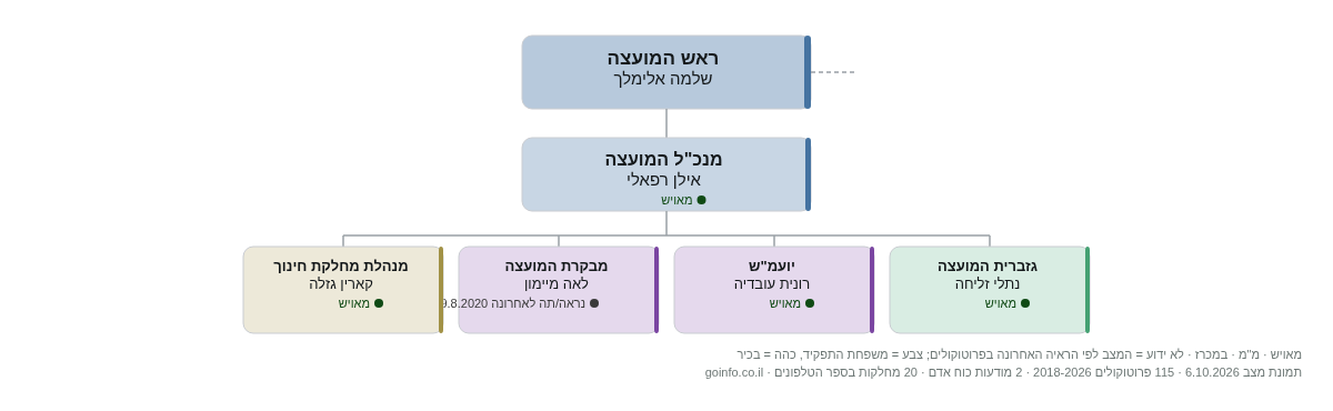 גן רווה - מבנה ארגוני: ראש העיר, מנכ