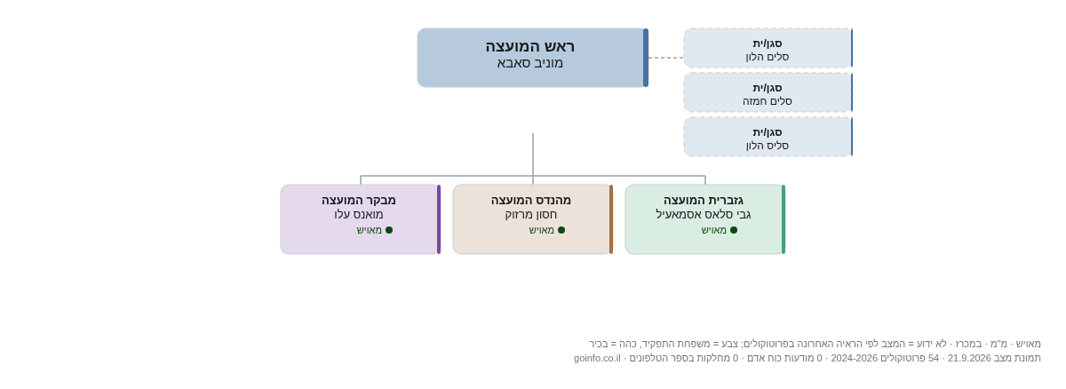 המועצה המקומית עספיא - מבנה ארגוני: ראש העיר, מנכ