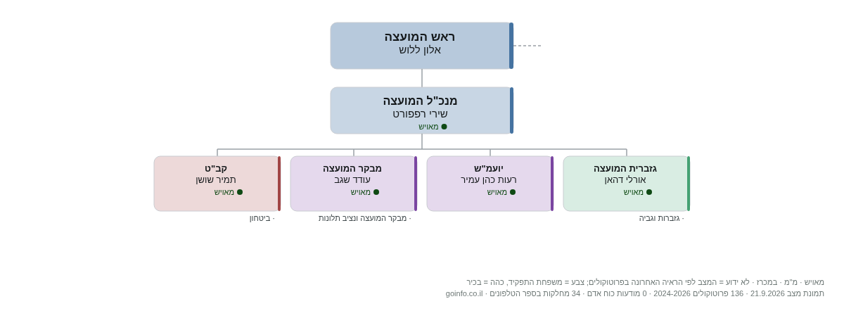 כוכב יאיר צור יגאל - מבנה ארגוני: ראש העיר, מנכ