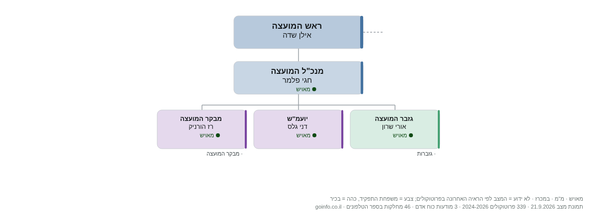 מנשה - מבנה ארגוני: ראש העיר, מנכ