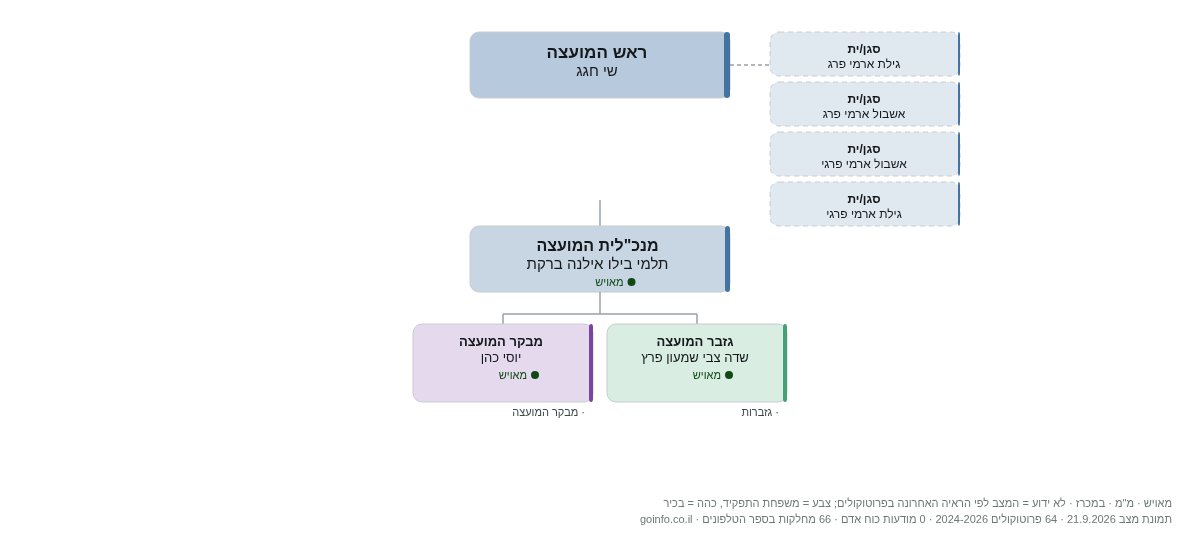 מרחבים - מבנה ארגוני: ראש העיר, מנכ
