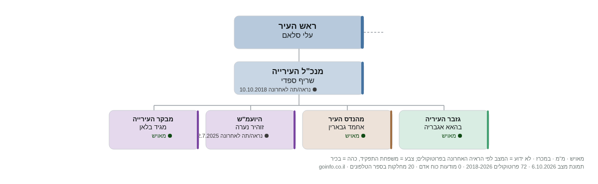 עיריית נצרת - מבנה ארגוני: ראש העיר, מנכ