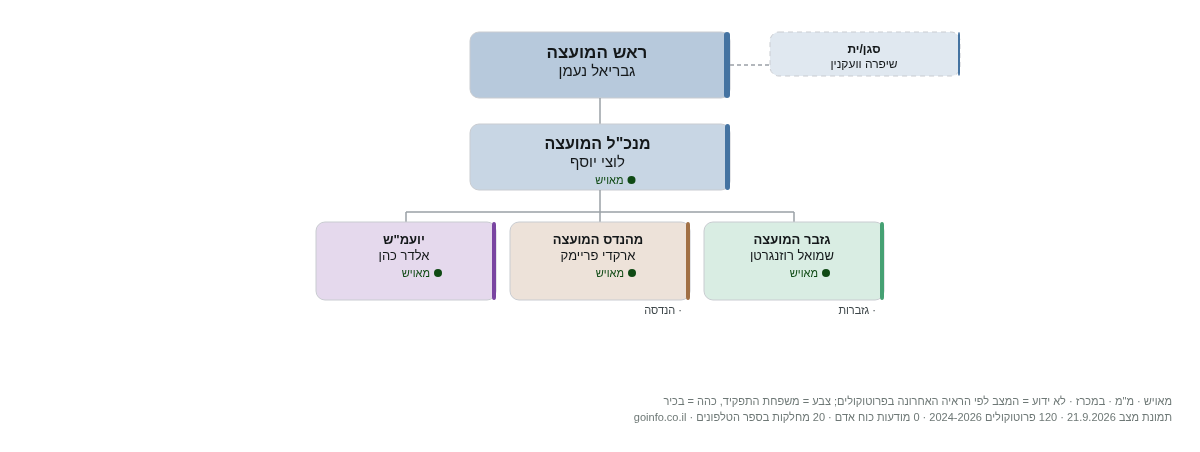 שלומי - מבנה ארגוני: ראש העיר, מנכ