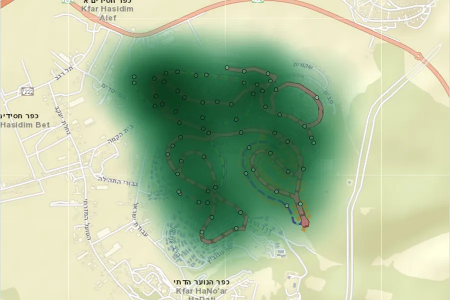 מפת קווי האוטובוס ברכסים